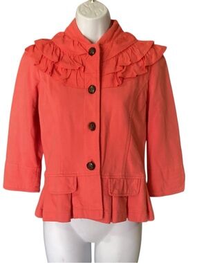 Nick & Mo ruffled collar jcket. M